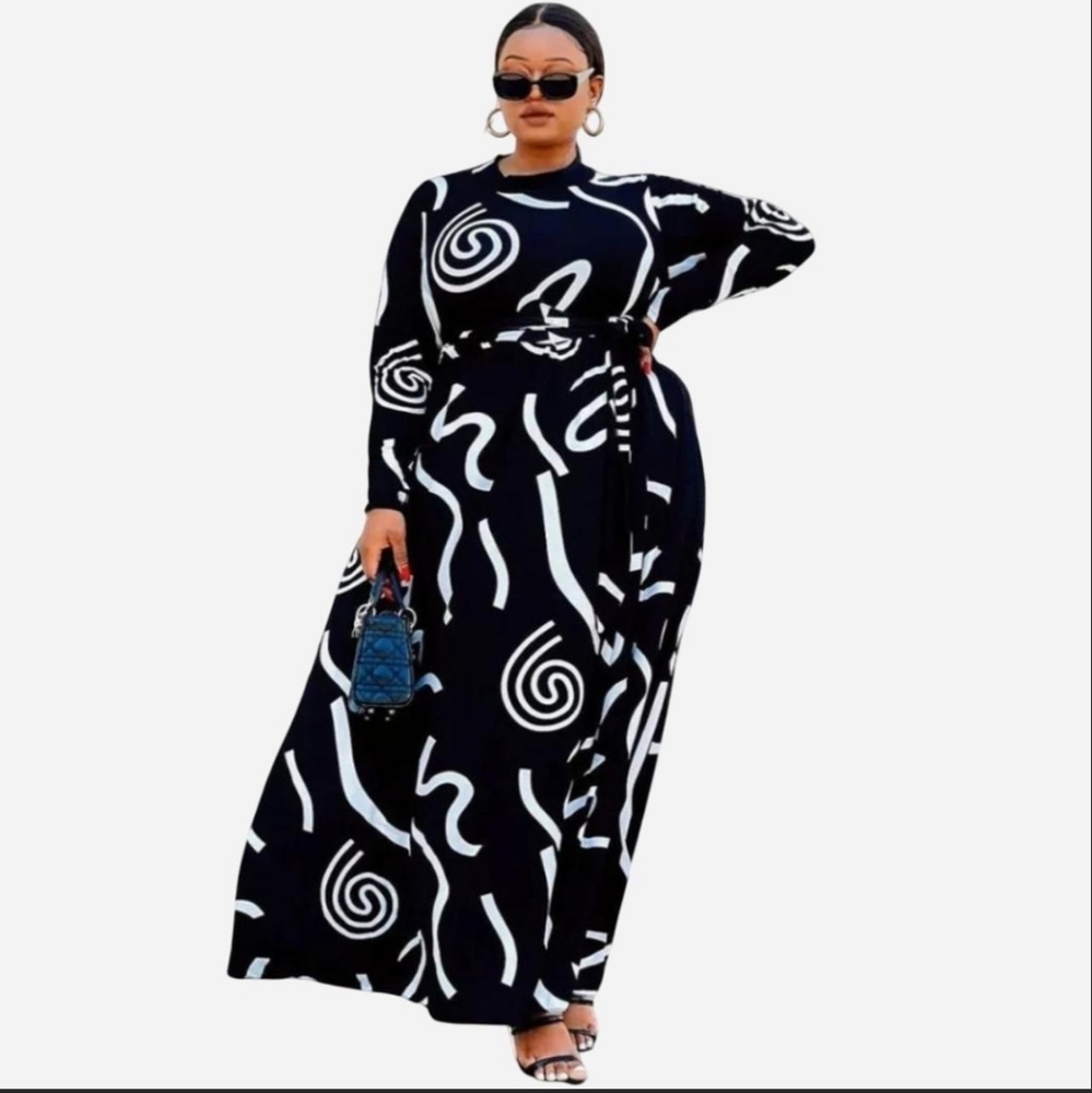 Stylish Black and White Women's Dress